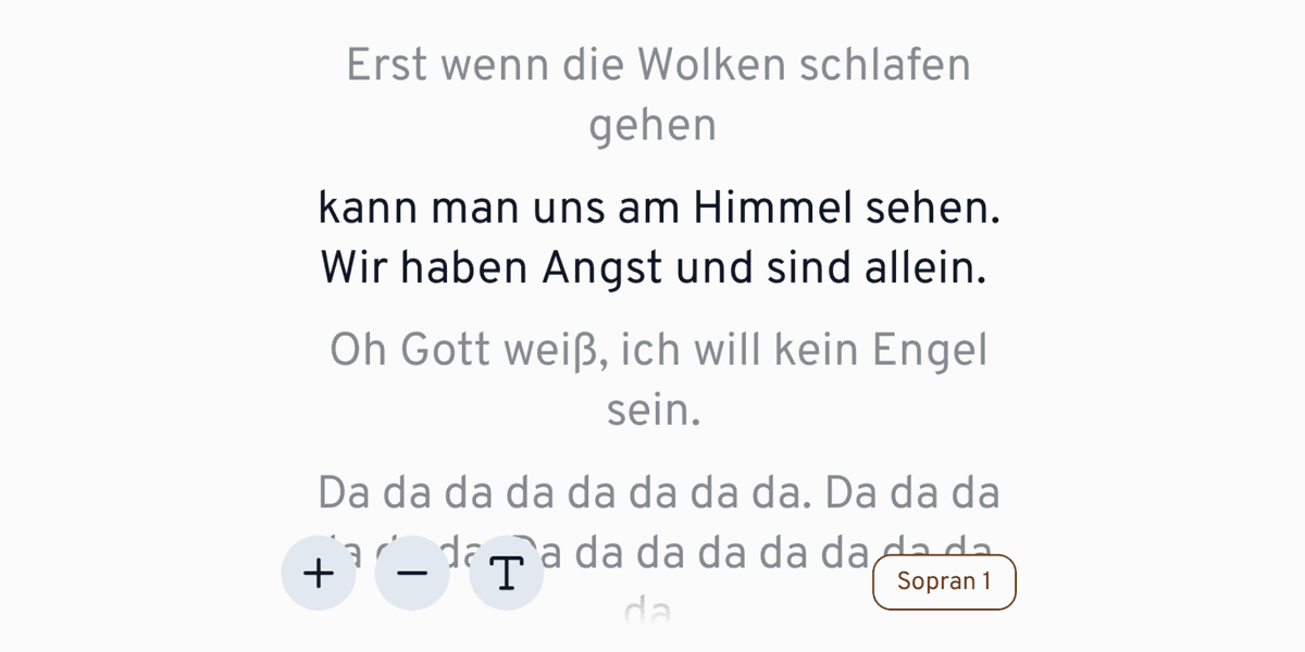 Sing-along with live lyrics and sheet music